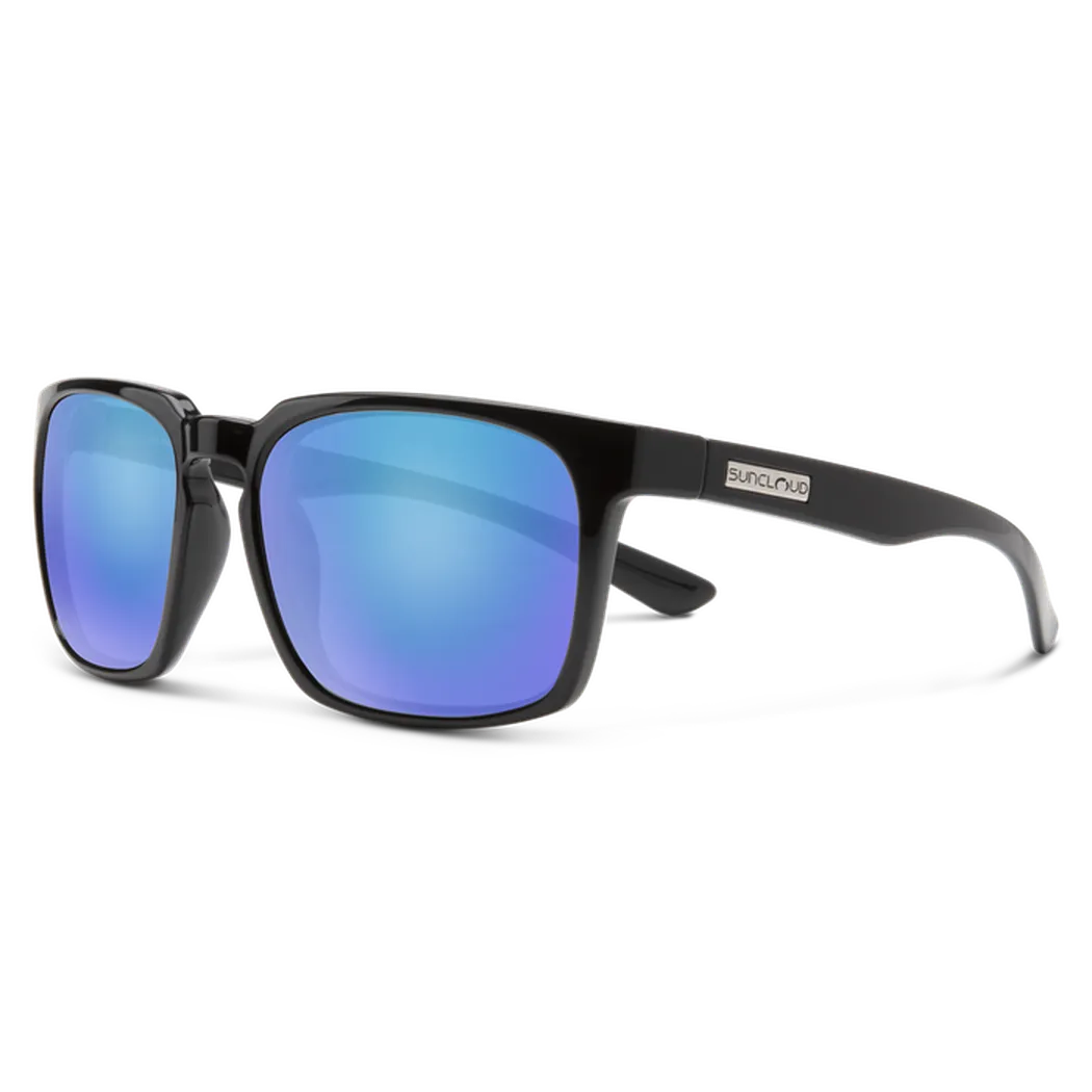 Suncloud Hundo-Accessories - Sunglasses-Suncloud-Black-Polarized Blue Mirror-Appalachian Outfitters