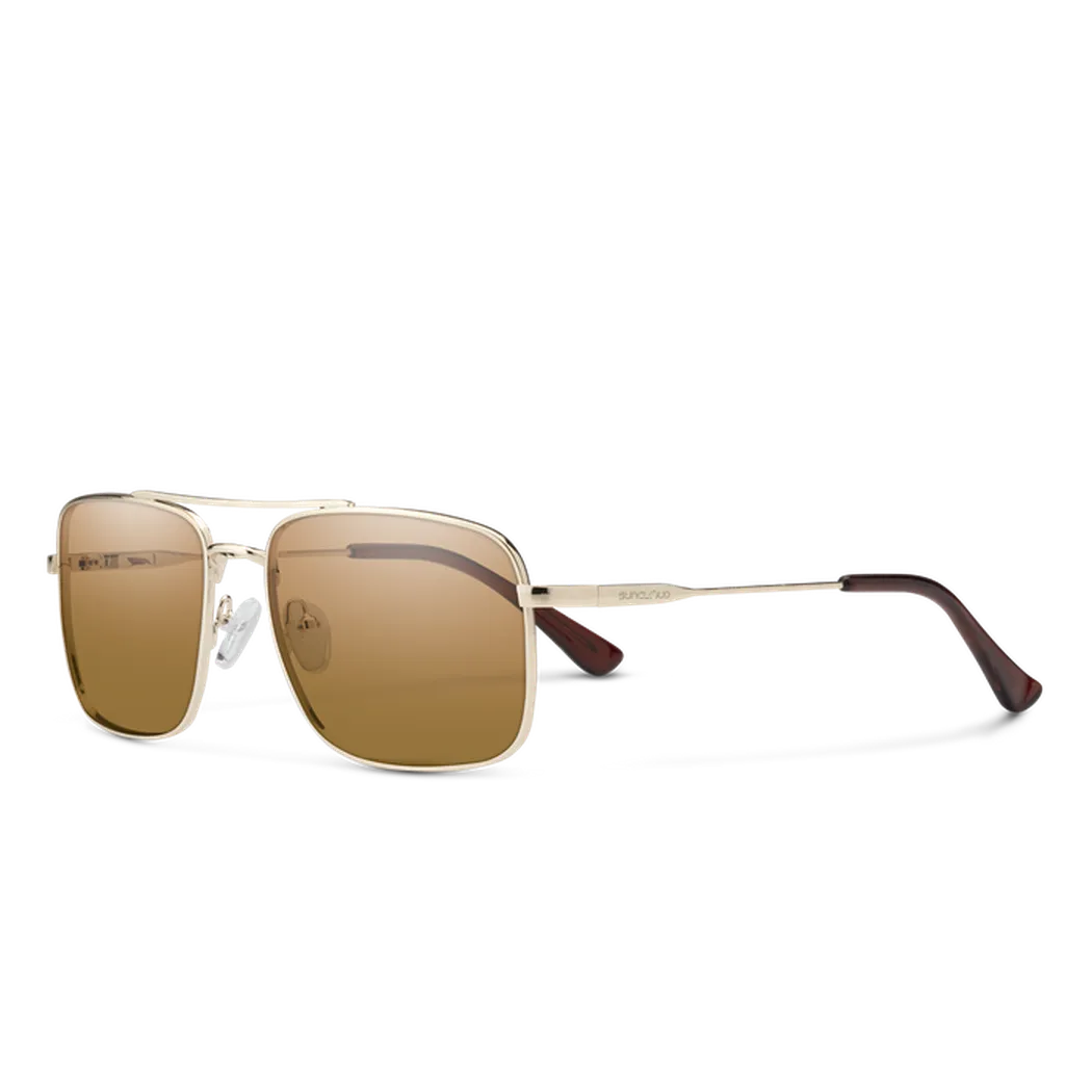 Suncloud Payback-Accessories - Eyewear - Sunglasses-Suncloud-Gold-Polarized Brown-Appalachian Outfitters