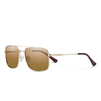 Suncloud Payback-Accessories - Eyewear - Sunglasses-Suncloud-Gold-Polarized Brown-Appalachian Outfitters