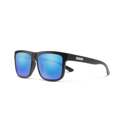 Suncloud Quiver-Accessories - Sunglasses-Suncloud-Matte Black-Polarized Blue Mirror-Appalachian Outfitters
