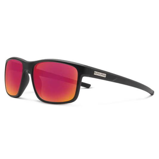 Suncloud Respek-Accessories - Sunglasses-Suncloud-Matte Black-Polarized Red Mirror-Appalachian Outfitters