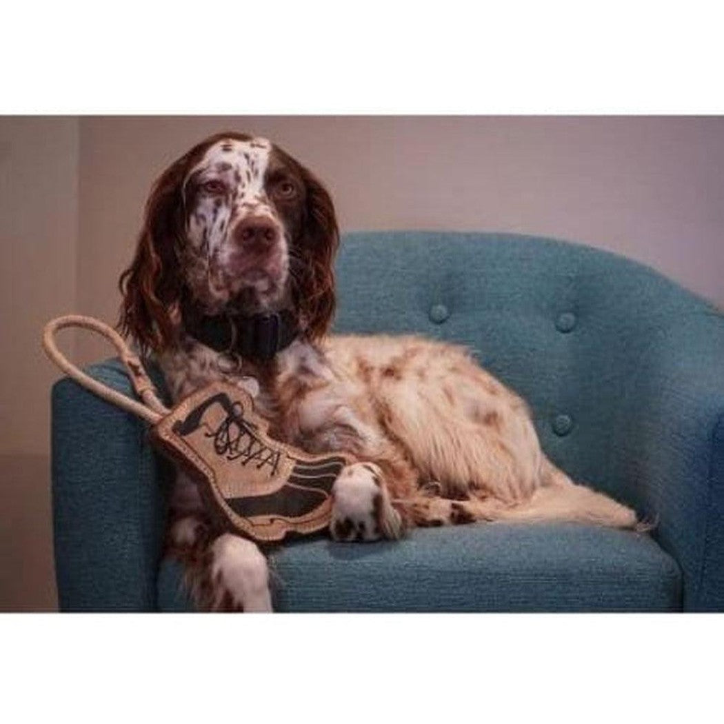 Tall Tails Natural Leather Boot Tug Toy Outdoor Dogs