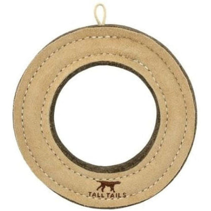 Tall Tails Natural Leather Ring Toy Outdoor Dogs