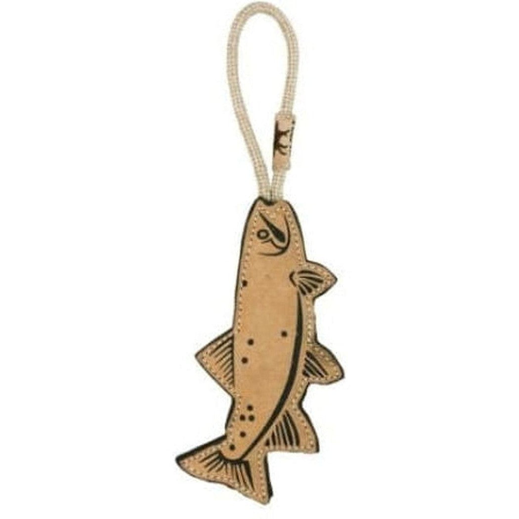 Tall Tails Natural Leather Trout Tug Toy Outdoor Dogs
