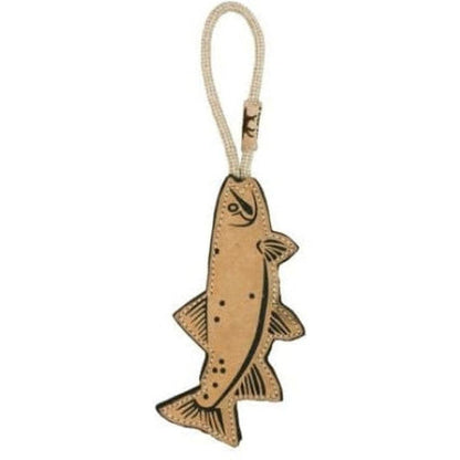 Tall Tails Natural Leather Trout Tug Toy Outdoor Dogs