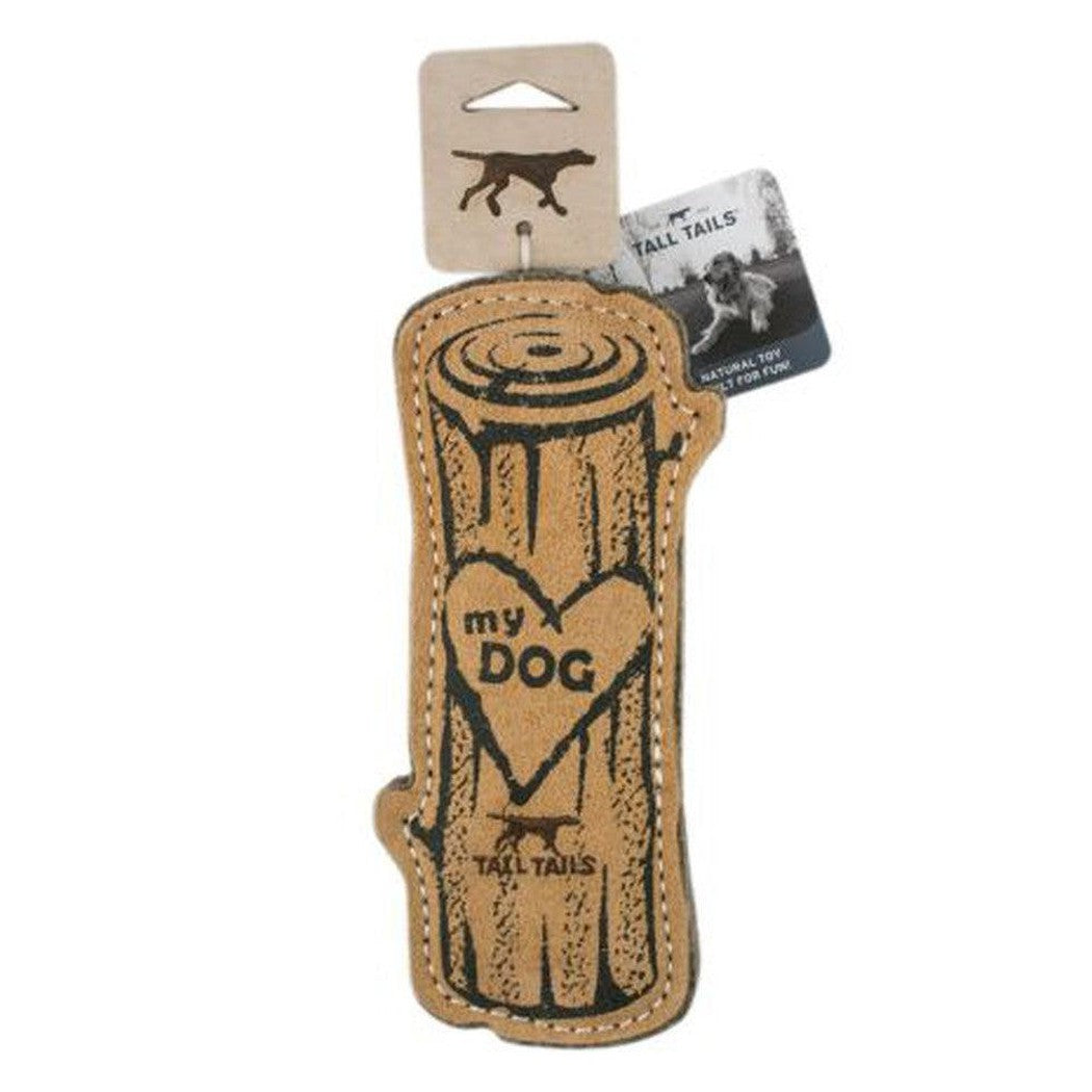 Tall Tails Natural Leather & Wool Love My Dog Log - 9"-Pets - Toys-Tall Tails-Appalachian Outfitters