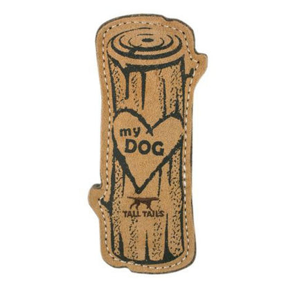 Tall Tails Natural Leather & Wool Love My Dog Log - 9"-Pets - Toys-Tall Tails-Appalachian Outfitters