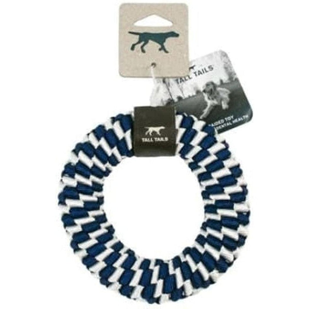 Tall Tails Navy Braider Ring Toy Outdoor Dogs