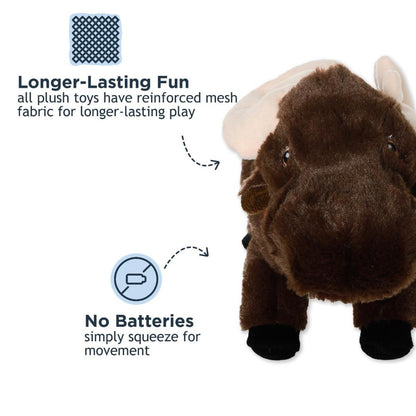 Tall Tails Plush Animated Moose Toy-Pets - Toys-Tall Tails-Appalachian Outfitters