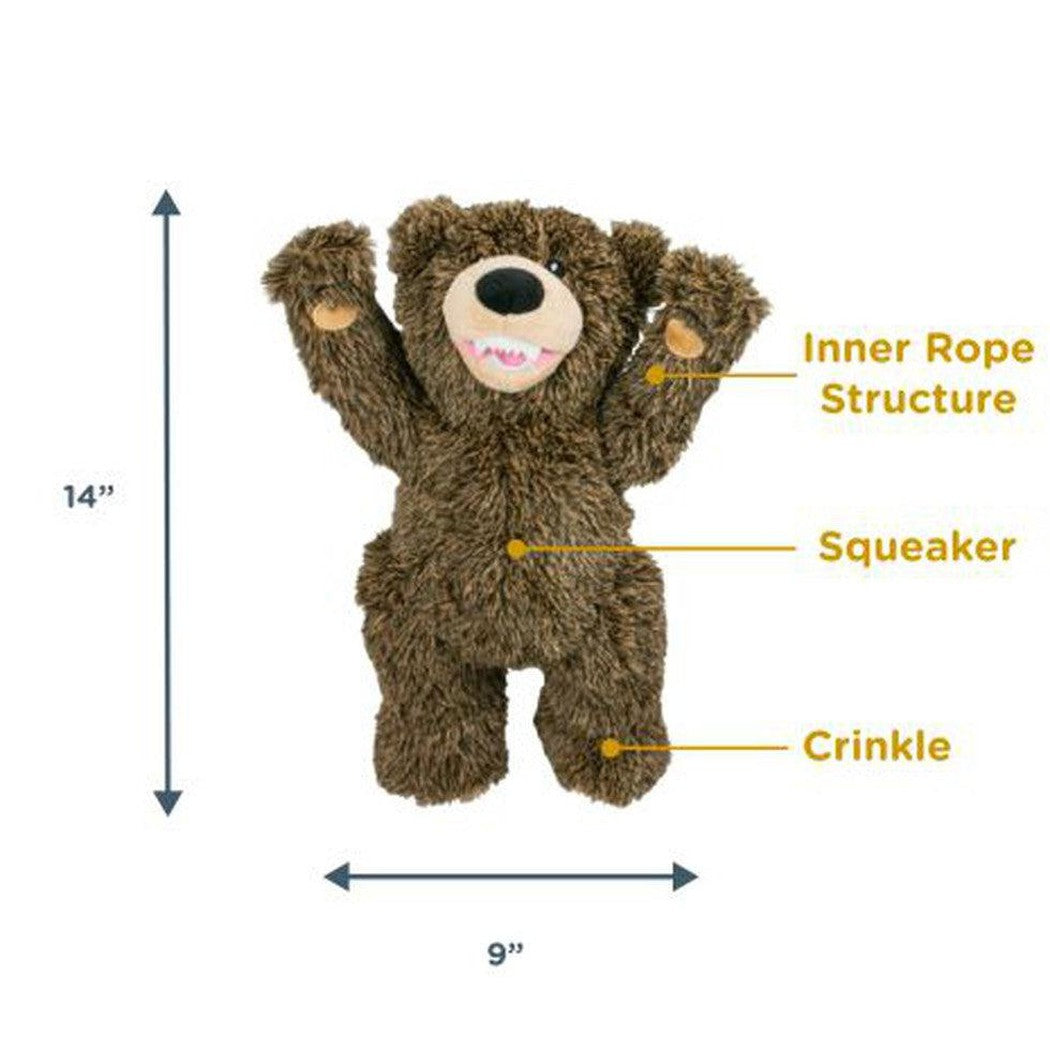 Tall Tails Rope Body Grizzly Bear 14"-Pets - Toys-Tall Tails-Appalachian Outfitters
