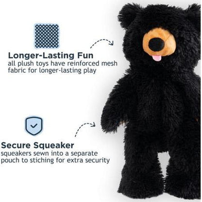 Tall Tails Stuffless Black Bear Squeaker Dog Toy-Pets - Toys-Tall Tails-Appalachian Outfitters