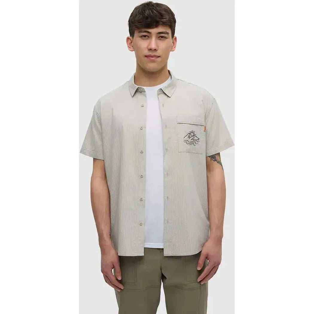 Tentree Men's Hopkins Shirt-Men's - Clothing - Tops-Tentree-Sand Stone Graphite-M-Appalachian Outfitters
