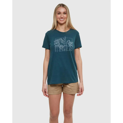 Tentree Women's Plant T-Shirt-Women's - Clothing - Tops-Tentree-Jasper/BlueHaze-S-Appalachian Outfitters