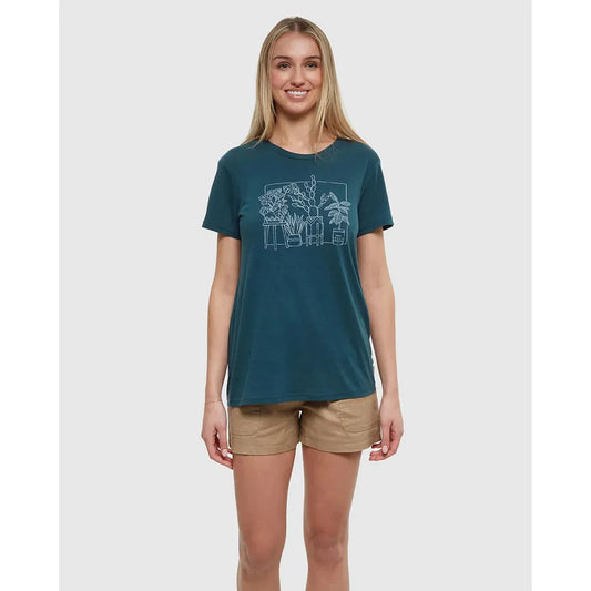 Tentree Women's Plant T-Shirt-Women's - Clothing - Tops-Tentree-Jasper/BlueHaze-S-Appalachian Outfitters