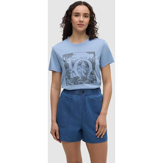 Tentree Women's Lake Life Logo T-Shirt-Women's - Clothing - Tops-Lake Blue Graphite-S-Appalachian Outfitters