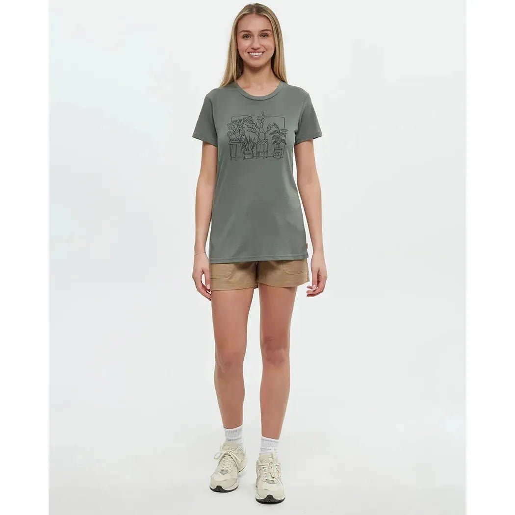 Tentree Women's Plant T-Shirt-Women's - Clothing - Tops-Agave Green Meteorite Black-XS-Appalachian Outfitters