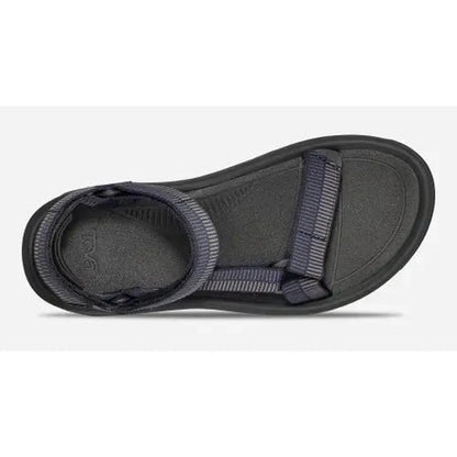 Top view of the Teva Men's Hurricane XLT2 Sandal in Archive Ladder Navy showing the ankle strap and footbed against a white background.