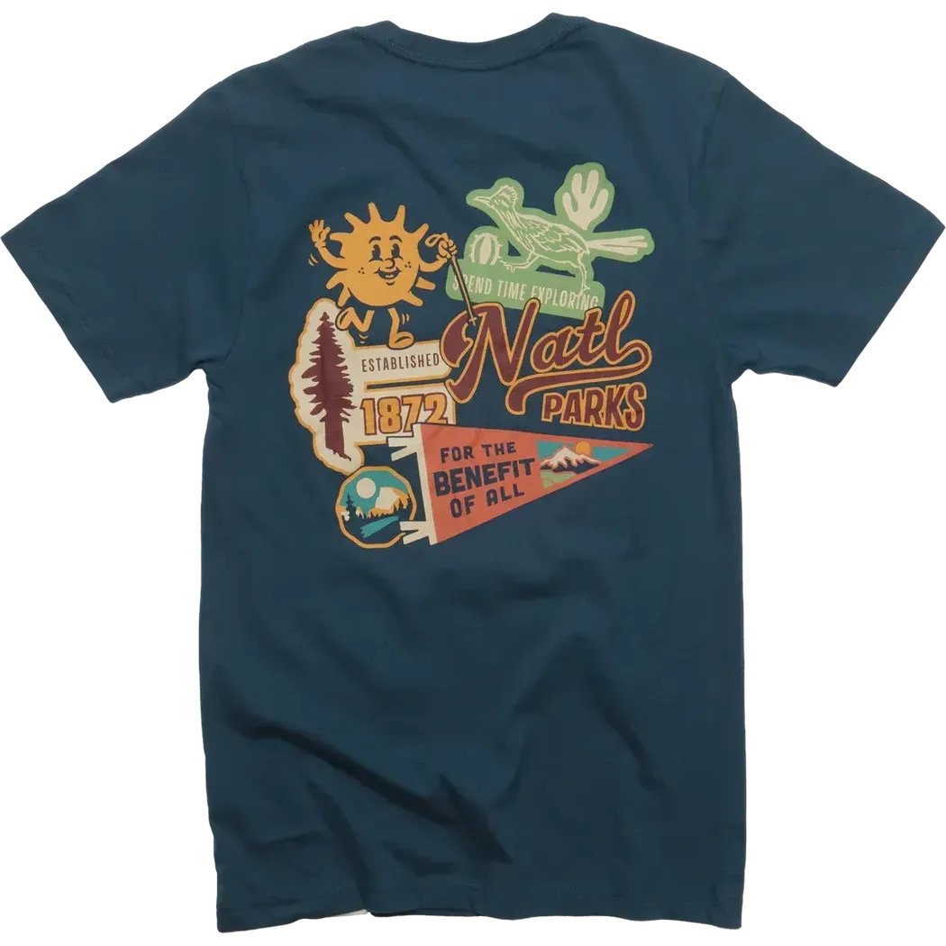 The Landmark Project National Park Emblems Unisex Short Sleeve Tee-Unisex - Clothing - Tops-Navy-XS-Appalachian Outfitters