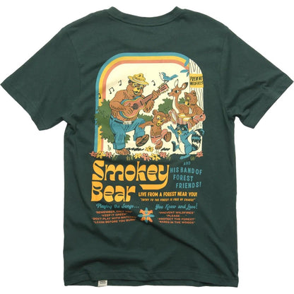 Back view of the Spruce The Landmark Project Smokey's Band Unisex Short Sleeve Tee showing the Smokey Bear graphic.