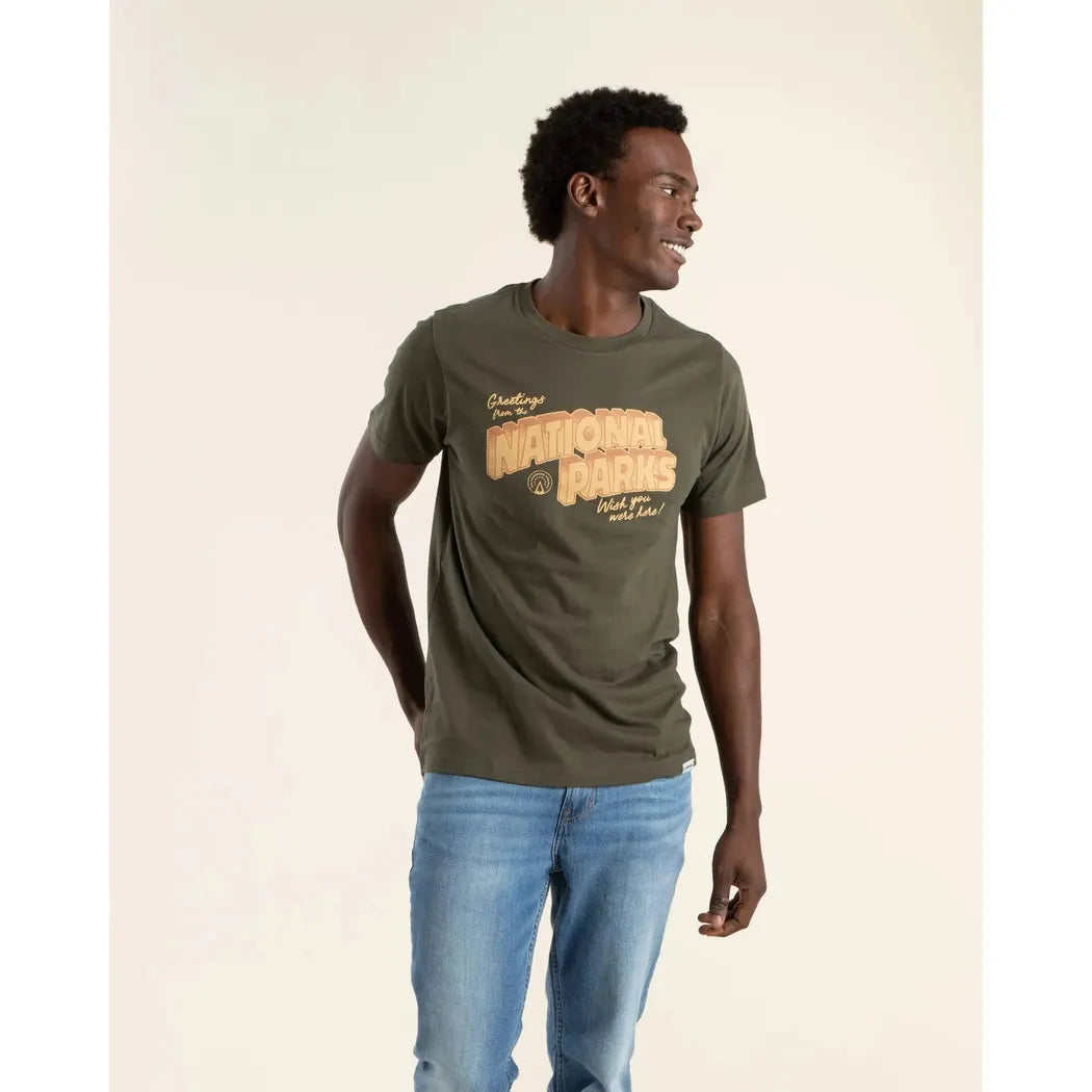 The Landmark Project Greetings From the National Parks Unisex Short Sleeve Tee-Unisex - Clothing - Tops-The Landmark Project-Appalachian Outfitters