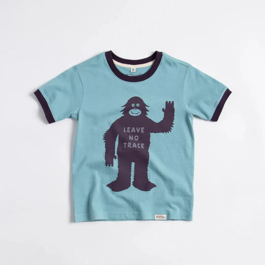 The Landmark Project Leave No Trace Youth Short Sleeve Ringer Tee-Unisex - Clothing - Tops-The Landmark Project-Glacier Blue/Dusk-S-Appalachian Outfitters