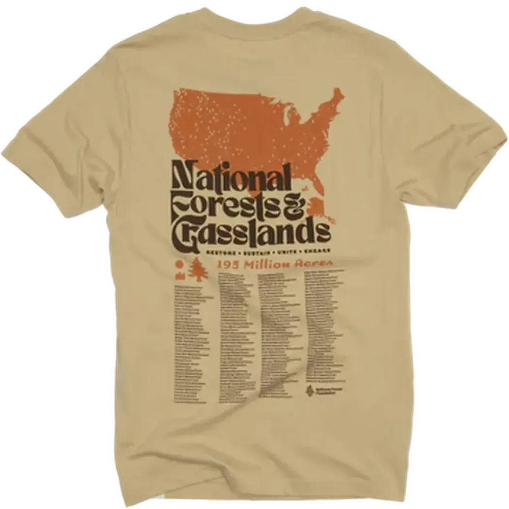 The Landmark Project National Forests and Grasslands Pocket Tee-Unisex - Clothing - Tops-The Landmark Project-Fossil-S-Appalachian Outfitters