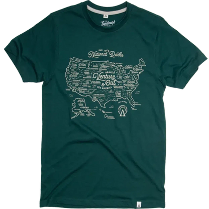The Landmark Project NPS Map Tee-Unisex - Clothing - Tops-The Landmark Project-Spruce-S-Appalachian Outfitters