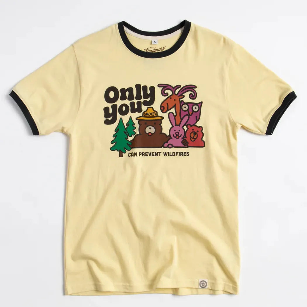 The Landmark Project Only You Vintage Unisex Short Sleeve Ringer Tee-Unisex - Clothing - Tops-The Landmark Project-Mellow/Vintage Black-XS-Appalachian Outfitters
