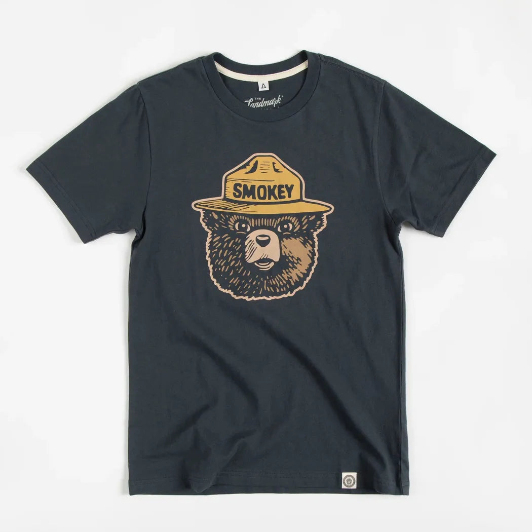 The Landmark Project Smokey Logo Unisex Short Sleeve Tee-Unisex - Clothing - Tops-The Landmark Project-Dark Navy-S-Appalachian Outfitters