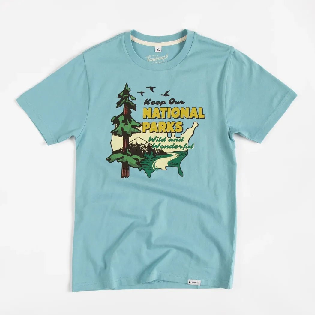 The Landmark Project Wild and Wonderful Unisex Short Sleeve Tee-Unisex - Clothing - Tops-Glacier Blue-XS-Appalachian Outfitters