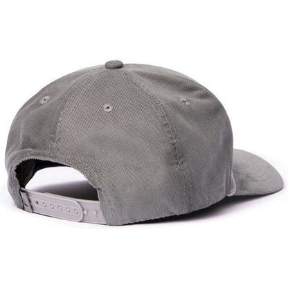 Back view of The Landmark Project Yours to Enjoy Hat in Grey showing the adjustable strap and white background.