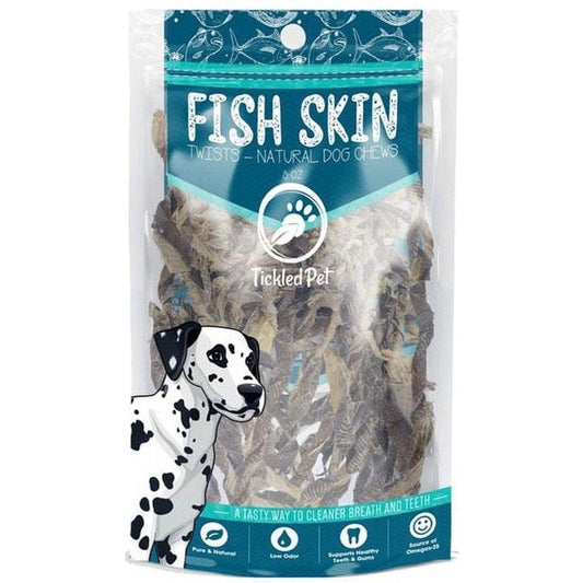 Tickled Pet Icelandic Codfish Skin Twists 5 Oz Outdoor Dogs