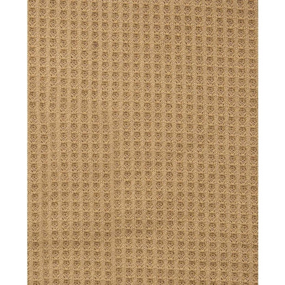 A close-up of the Toad & Co Men's BitterRoot Long Sleeve Henley in Honey Brown showing the textured fabric pattern.