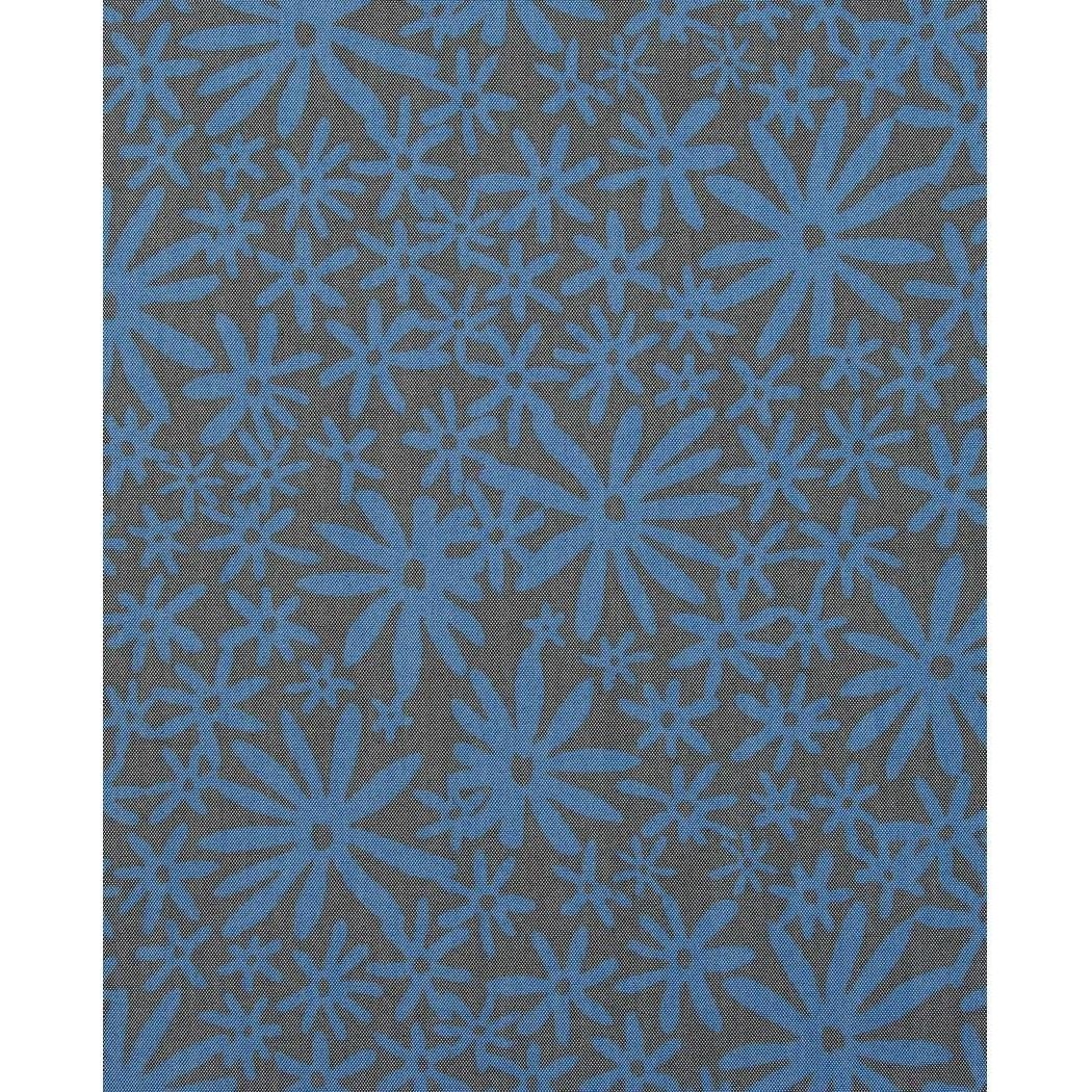 The Toad & Co Men's Boundless Pull-On Short in Raisin Tonal Print features a charcoal background with blue floral patterns.
