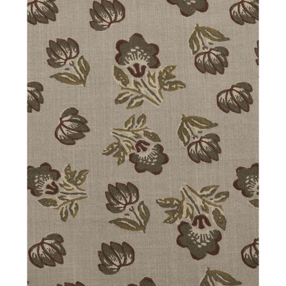 A close-up of the Toad & Co Men's Fletch Short Sleeve Shirt in Salt Vertical Print showing the floral pattern on a neutral background.