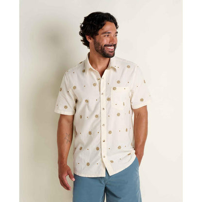 Toad & Co Men's Airscape Short Sleeve Shirt Embroidered-Men's - Clothing - Tops-Toad & Co-Natural Embroidery-M-Appalachian Outfitters