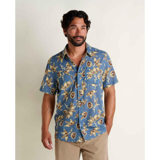 Toad & Co Men's Salton Short Sleeve Shirt-Men's - Clothing - Tops-Toad & Co-Pacific Blue Print-M-Appalachian Outfitters