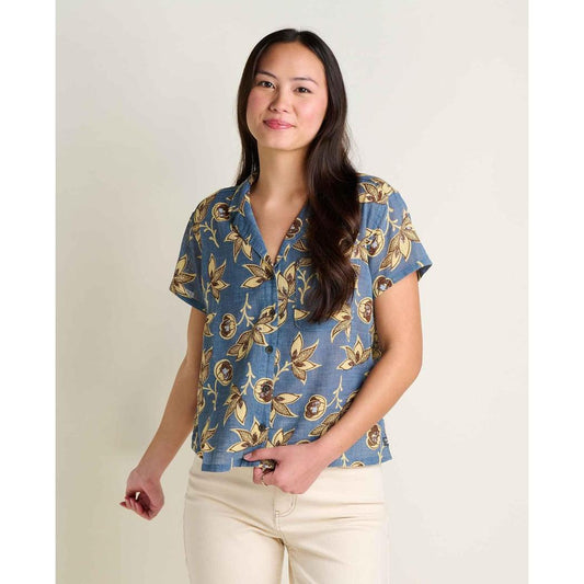 Toad & Co Women's Camp Cove Shirt-Women's - Clothing - Tops-Toad & Co-Pacific Blue Print-XS-Appalachian Outfitters