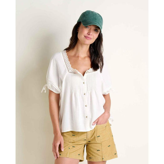 Toad & Co Women's Manzana Peasant Shirt-Women's - Clothing - Tops-Toad & Co-Egret-XS-Appalachian Outfitters