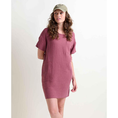 Toad & Co Women's Tate Double Weave Short Sleeve Dress-Women's - Clothing - Dresses-Toad & Co-Wild Ginger-S-Appalachian Outfitters