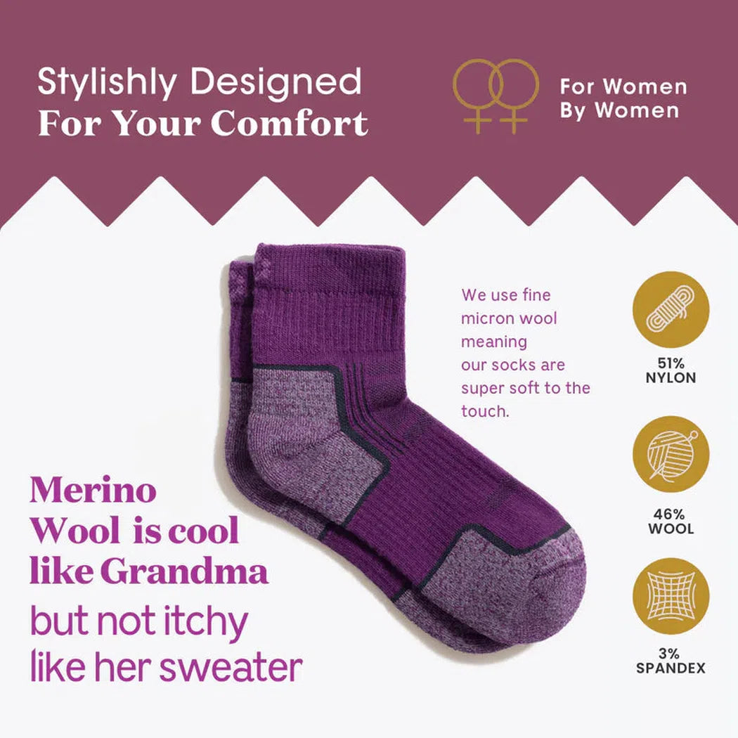 Tough Cuties Eve The Original Ladies Light Weight Hiker Quarter-Accessories - Socks - Women's-Tough Cuties-Appalachian Outfitters