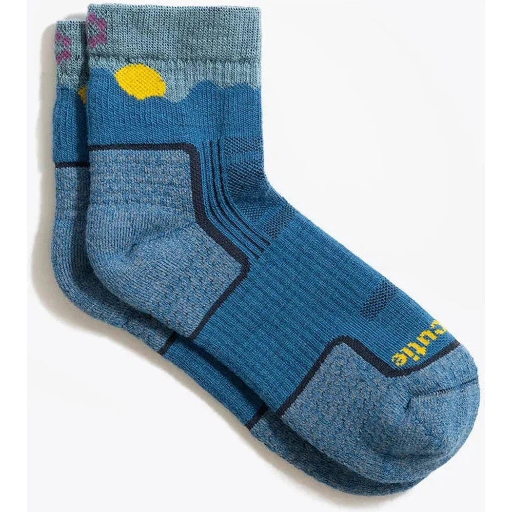 Tough Cuties Eve The Original Ladies Light Weight Hiker Quarter Horizon-Accessories - Socks - Women's-Tough Cuties-Twilight Blue Horizon-S-Appalachian Outfitters