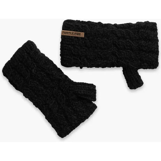 Turtle Fur Nepal Handmade Wool Mika Fingerless Mitten-Accessories - Gloves - Women's-Turtle Fur-Black-Appalachian Outfitters