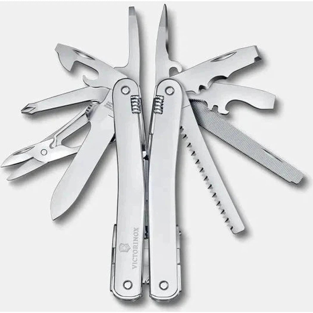 Victorinox Swiss Tool Spirit MX, Silver, Nylon Pouch (Boxed)-Camping - Accessories - Knives-Victorinox-Gray-Appalachian Outfitters
