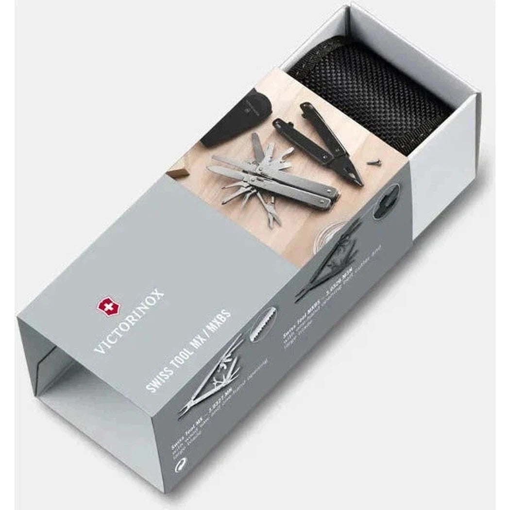 Victorinox Swiss Tool Spirit MX, Silver, Nylon Pouch (Boxed)-Camping - Accessories - Knives-Victorinox-Gray-Appalachian Outfitters