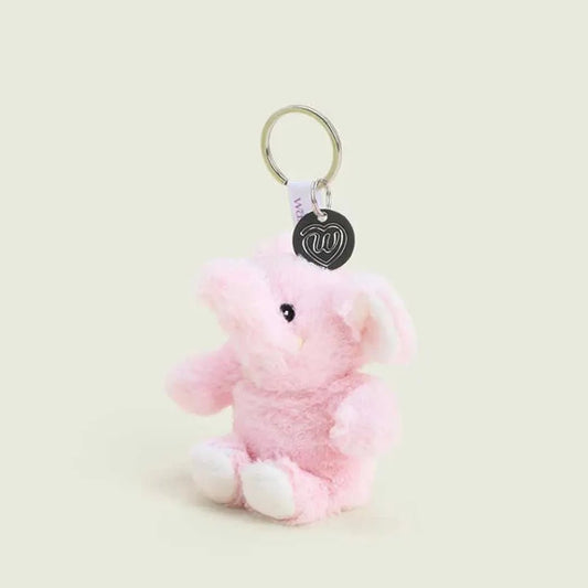 Warmies Pink Elephant Keyring-Accessories - Novelty - Stuffed Animals-Appalachian Outfitters