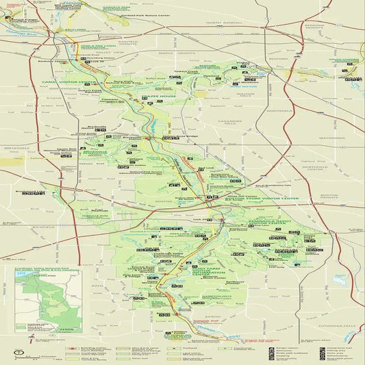 Wear a Map Cuyahoga Valley National Park Map Neck Gaiter-Accessories - Hats - Unisex-Wear a Map-Appalachian Outfitters