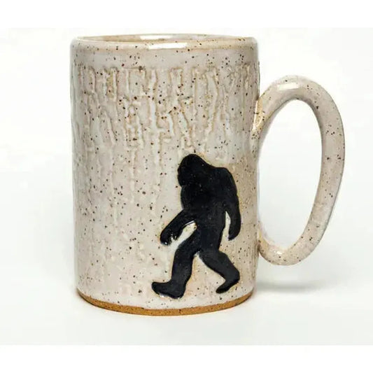 White Squirrel Clayworks Sasquatch / Bigfoot Handmade in Ohio Ceramic White 14oz Mug-Camping - Cooking - Dishware-White Squirrel Clayworks-Appalachian Outfitters