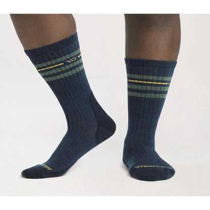Wide Open Men's Vintage Stripe Midweight Crew Sock-Accessories - Socks - Men's-Wide Open-Appalachian Outfitters