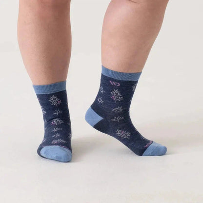 Wide Open Women's Foliage Lightweight Micro Crew Sock-Accessories - Socks - Women's-Wide Open-Denim-M-Appalachian Outfitters